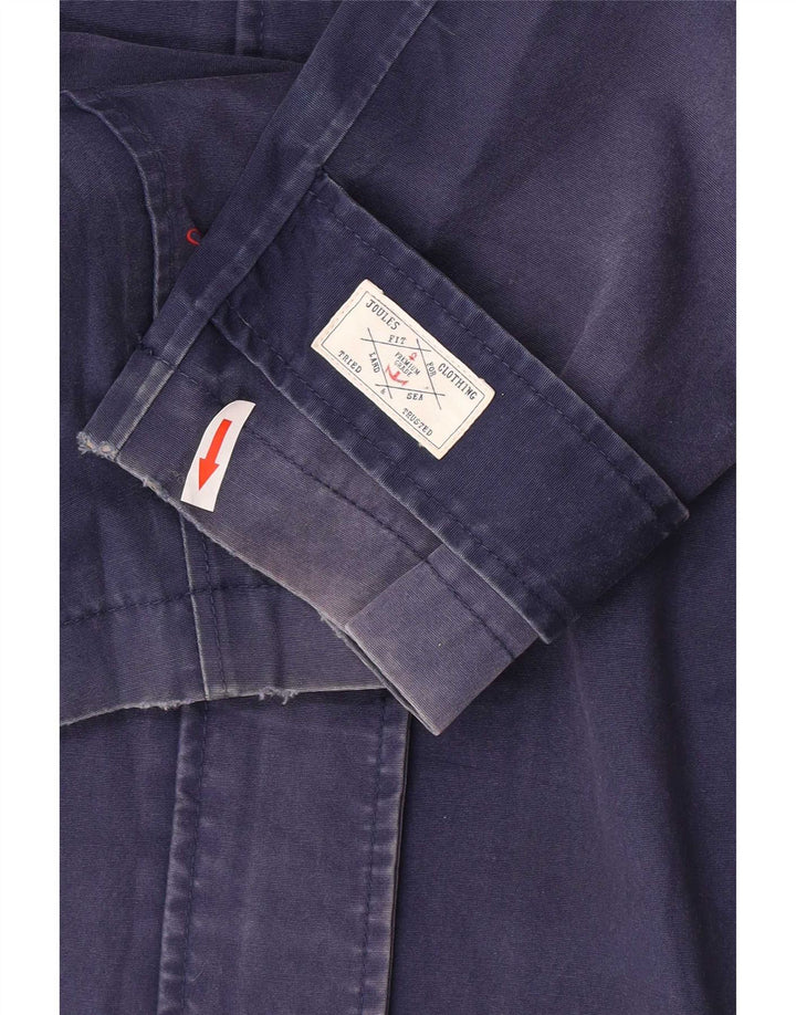Joules Damen-Regenjacke mit Kapuze, UK 12, mittelmarineblau, Baumwolle