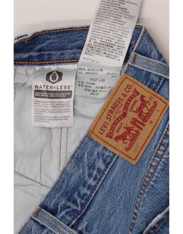 Levi's Damen 501 Straight Jeans W27 L26 Blaue Baumwolle