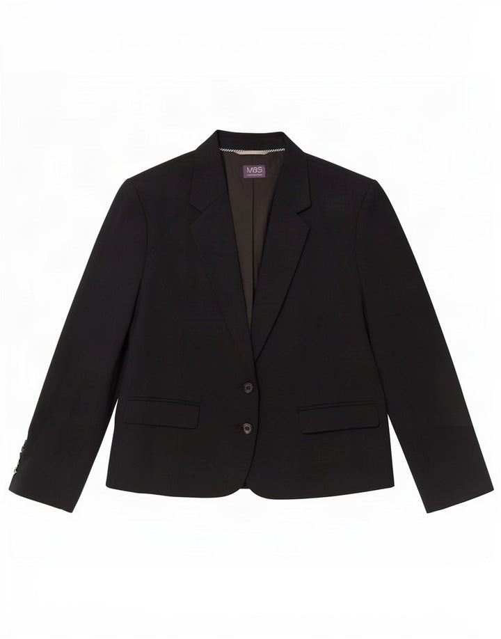 Marks & Spencer Damen-Blazer mit 2 Knöpfen, UK 20, 2XL, Marineblau, Polyester