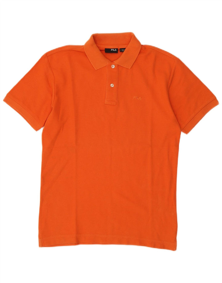 Fila Herren Poloshirt Small Orange Baumwolle