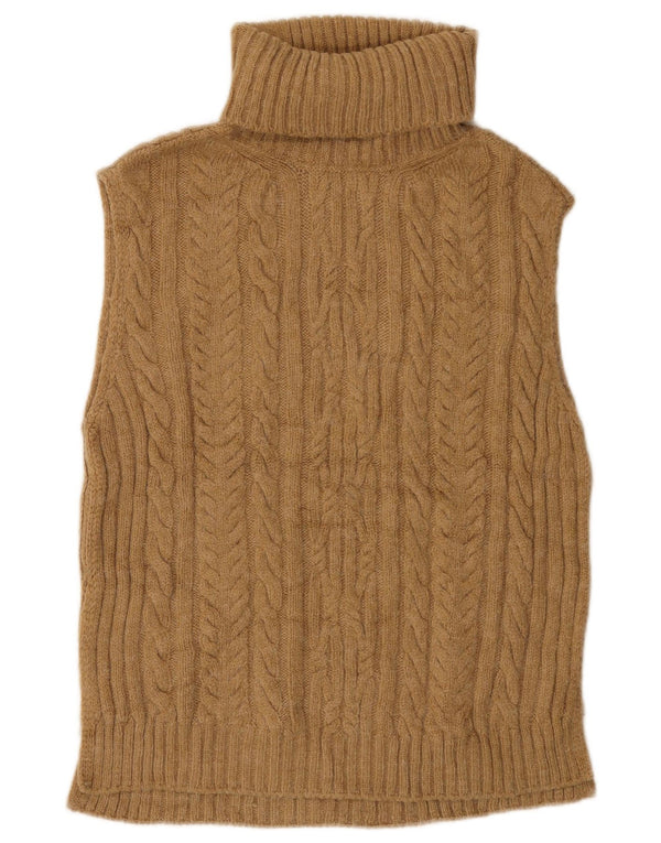 MARKS & SPENCER Damen Übergroßes Weste-Tanktop UK 6 XS Beige Acryl