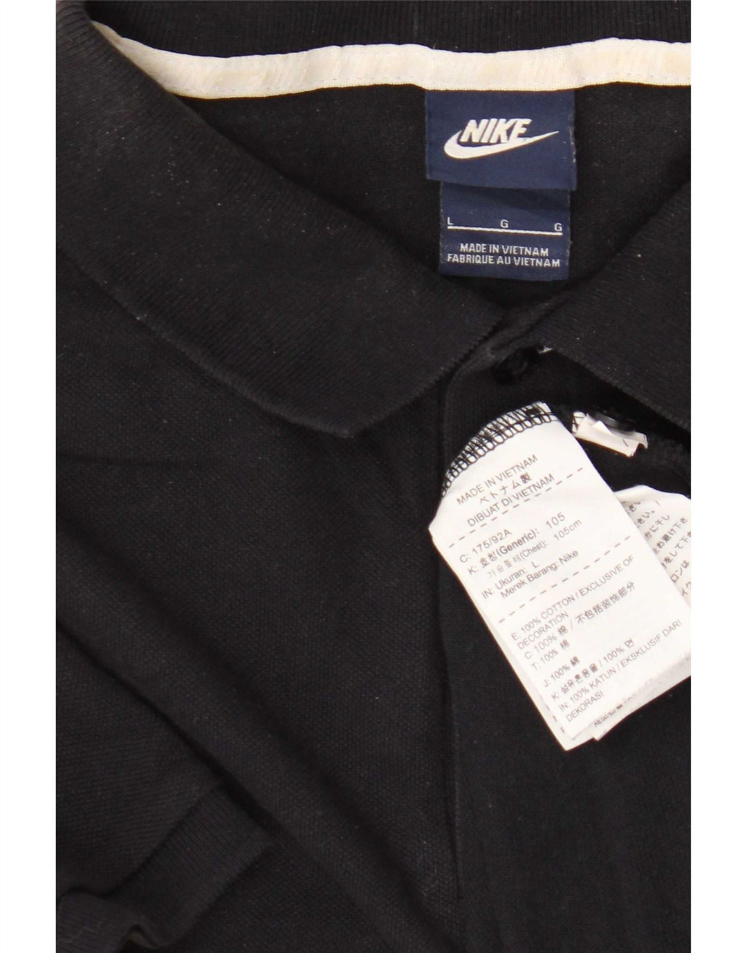 Nike Herren-Poloshirt, groß, marineblau, Baumwolle