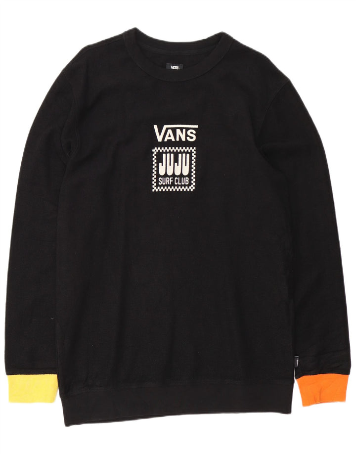 Vans Herren Grafik-Sweatshirt-Pullover aus mittelschwarzer Baumwolle