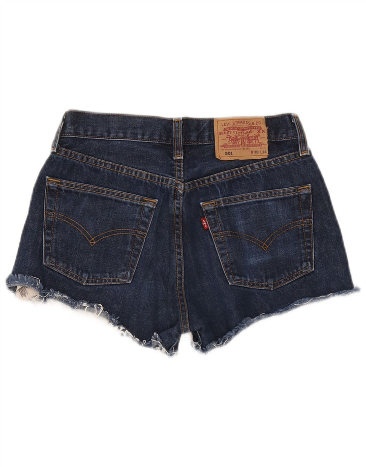Levi's Damen 501 Denim Hot Pants W30 Mittelblau
