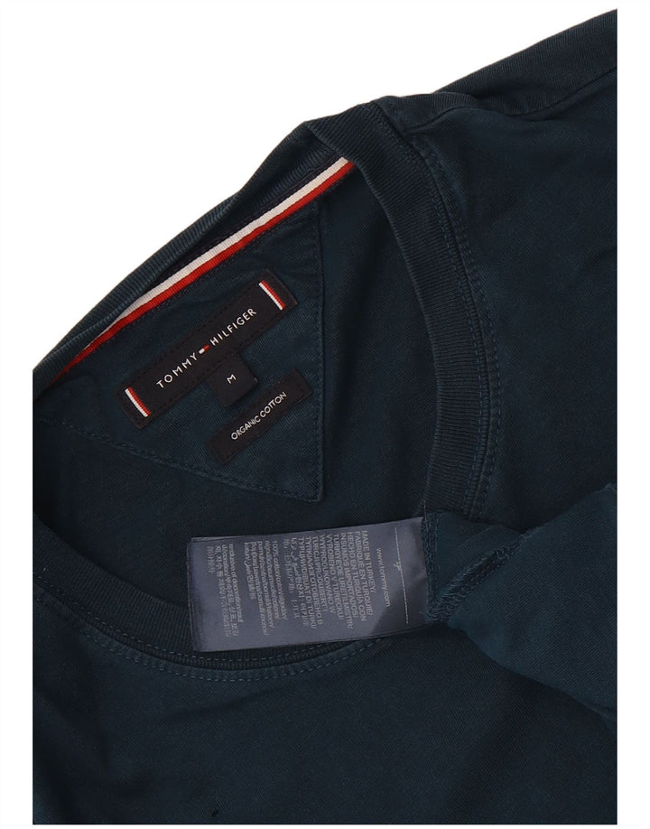 Tommy Hilfiger Herren-T-Shirt-Oberteil aus Baumwolle in mittlerem Marineblau