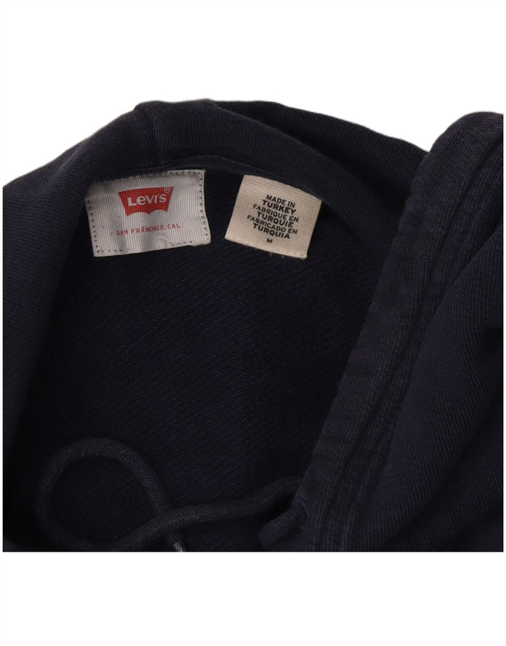LEVI'S Mens Graphic Hoodie Jumper Medium Navy Blue
