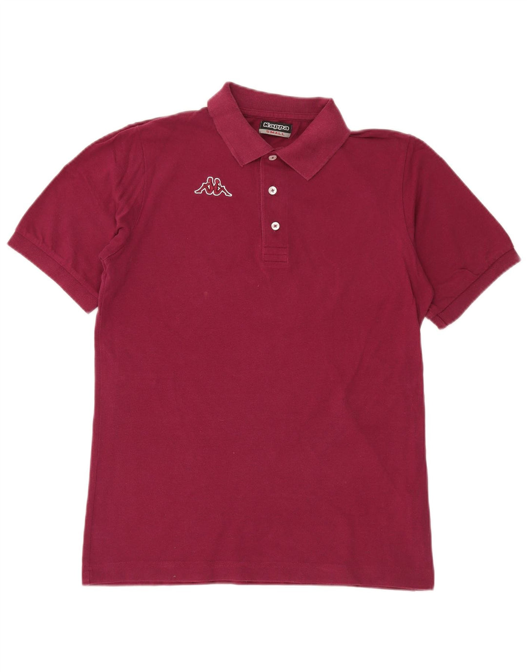 Kappa Herren-Poloshirt, klein, Burgunderrot, Baumwolle
