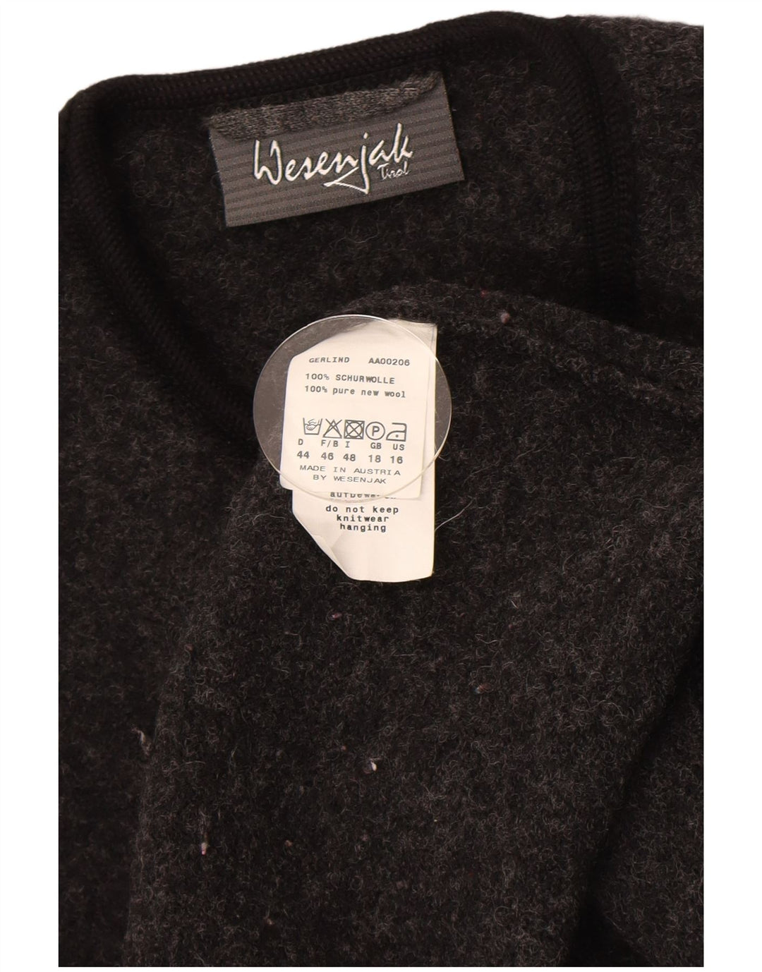 Wesenjak Damen 5-Knopf-Blazerjacke UK 18 XL Grau gefleckte Schurwolle