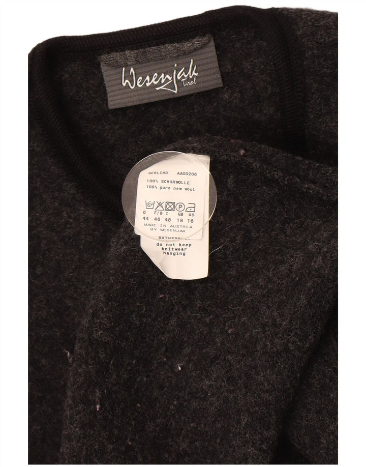 Wesenjak Damen 5-Knopf-Blazerjacke UK 18 XL Grau gefleckte Schurwolle