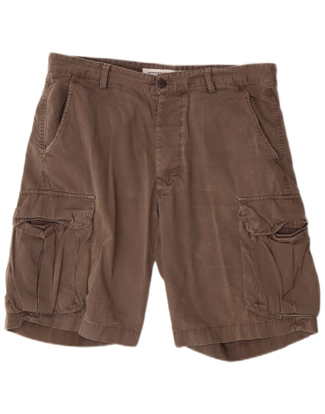 40Weft Herren-Cargoshorts W36 Große graue Baumwolle