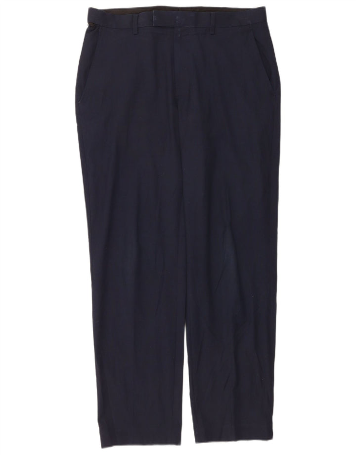 Marks & Spencer Herren-Anzughose in normaler Passform, W32 L31, Marineblau, Polyester