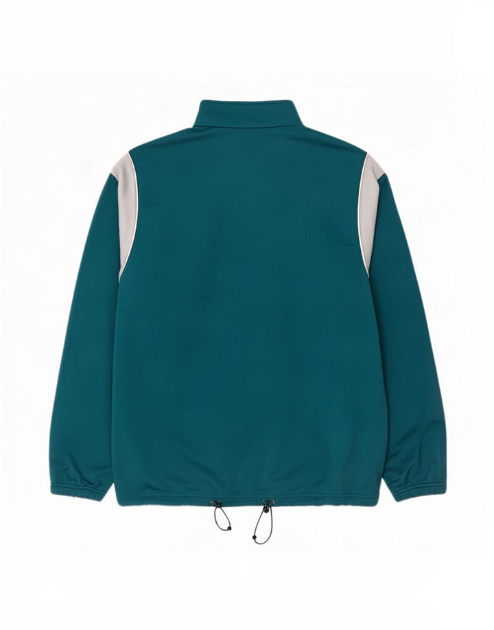 Fila Herren-Trainingsanzug-Oberteil, Jacke, 2XL, türkisfarbenes Colourblock-Polyester