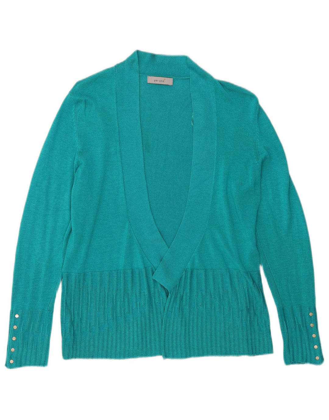 Marks & Spencer Damen Per Una Offener Cardigan Pullover UK 14 Large Türkis