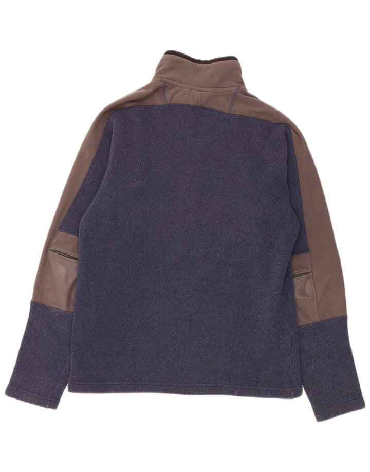 The North Face Herren-Sweatshirt mit Reißverschluss am Hals, mittlerer Marineblau-Farbblock