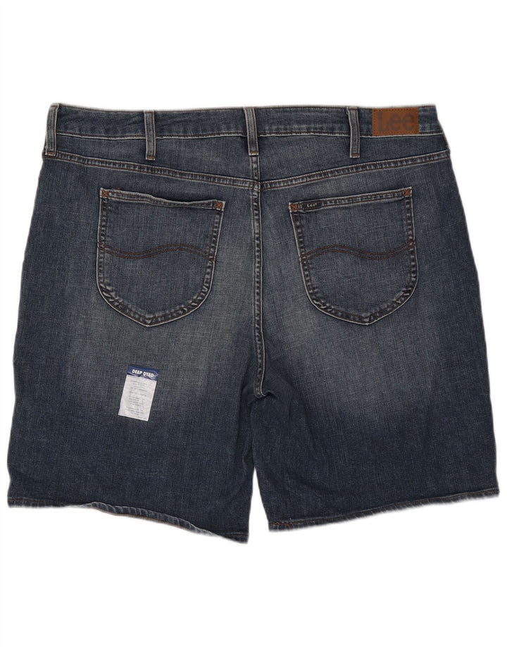 LEE Damen-Bermudashorts mit mittlerer Leibhöhe und regulärer Passform, US 22, 3XL, W44, blaue Baumwolle