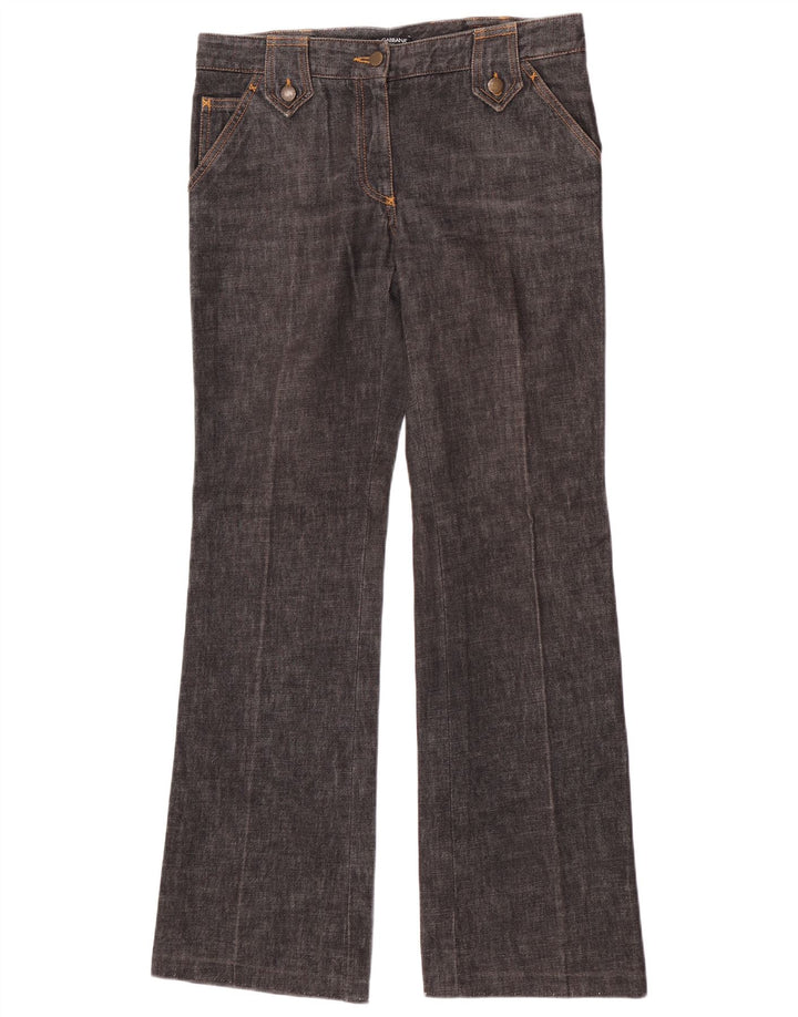 Dolce & Gabbana Damen Schlagjeans IT 44 Mittel W32 L33 Graue Baumwolle