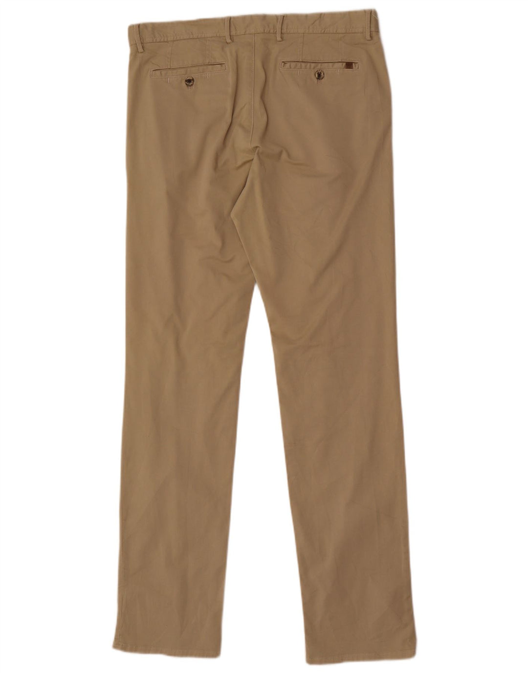 Massimo Dutti Herren-Chinohose mit normaler Passform, EU 42, Größe L, W32, L33, Beige