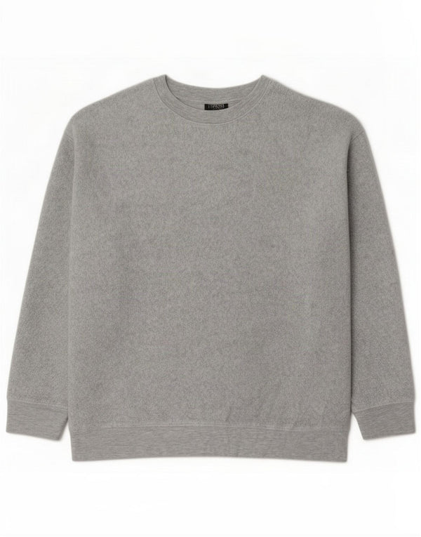 Topshop Damen Fleecepullover UK 14 Large Grau Polyester