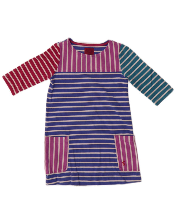 Joules Langarm-T-Shirt-Kleid für Mädchen, 3–4 Jahre, mehrfarbig gestreift