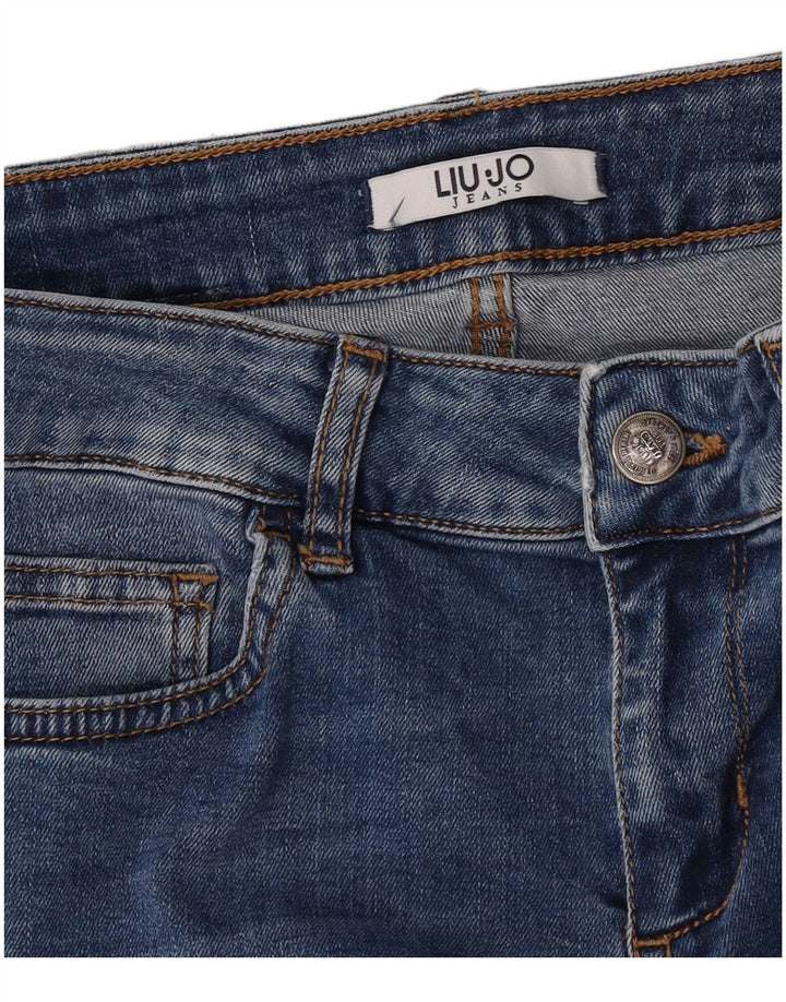 Liu Jo Damen-Cropped-Jeans W28 L25 Blau
