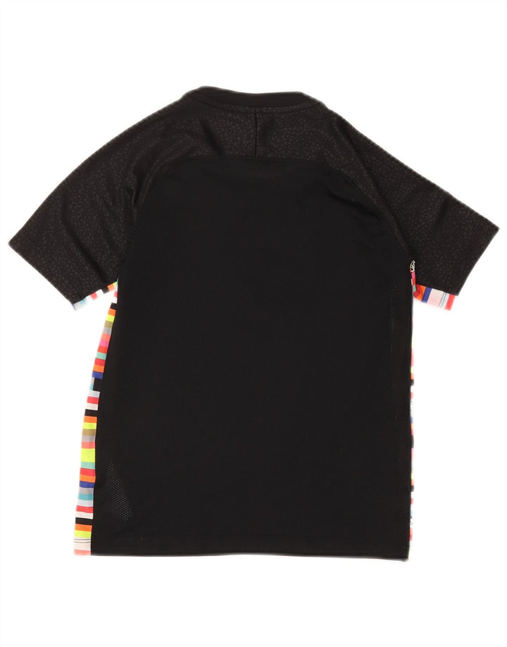 Nike Jungen-T-Shirt mit Grafik, 8–9 Jahre, Größe S, schwarz gestreift, Polyester