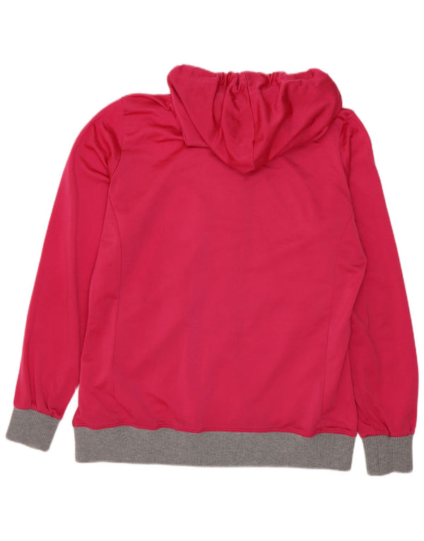 Champion Damen Heritage Fit Zip Hoodie Pullover UK 16 Large Pink