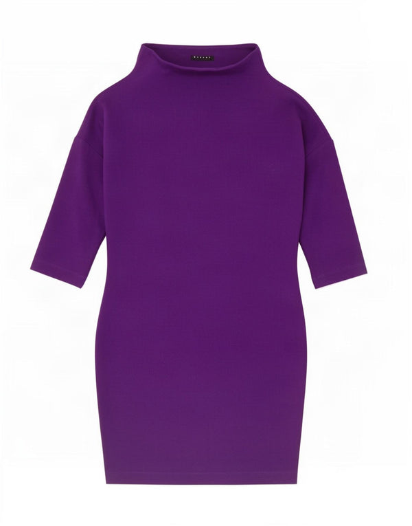 Sisley Damen Übergroßes Etuikleid mit 3/4-Ärmeln, UK 6, XS, Lila, Polyester