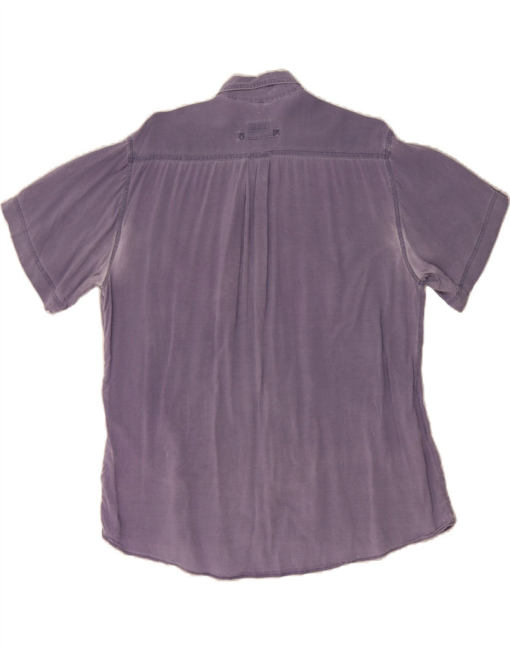 DORNBUSCH Mens Short Sleeve Shirt Size 41/42 Large Purple Vintage Dornbusch and Second-Hand Dornbusch from Messina Hembry 