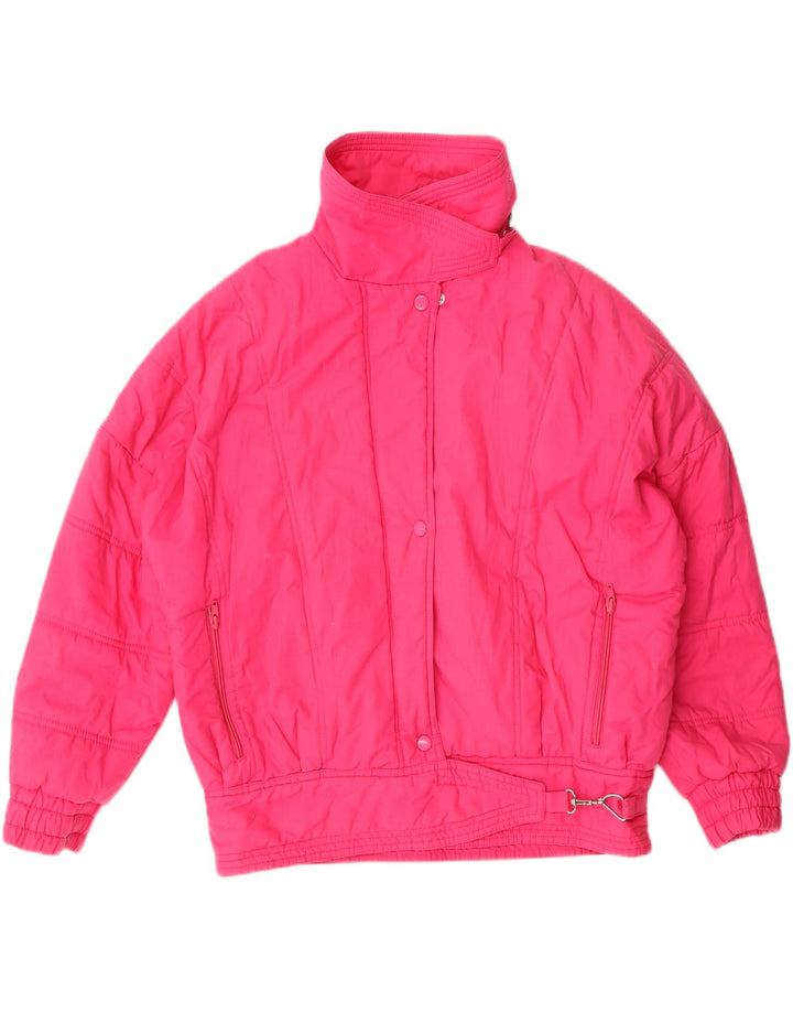 VINTAGE Womens Oversized Padded Jacket UK 18 XL Pink Polyester Vintage Vintage and Second-Hand Vintage from Messina Hembry 