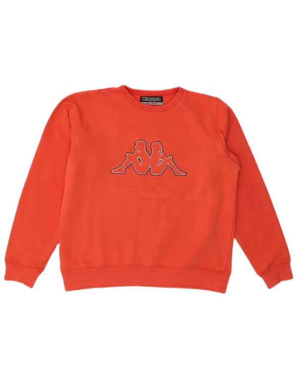 Kappa Jungen-Sweatshirt mit Grafik, 14–15 Jahre, 2XL, orange Baumwolle