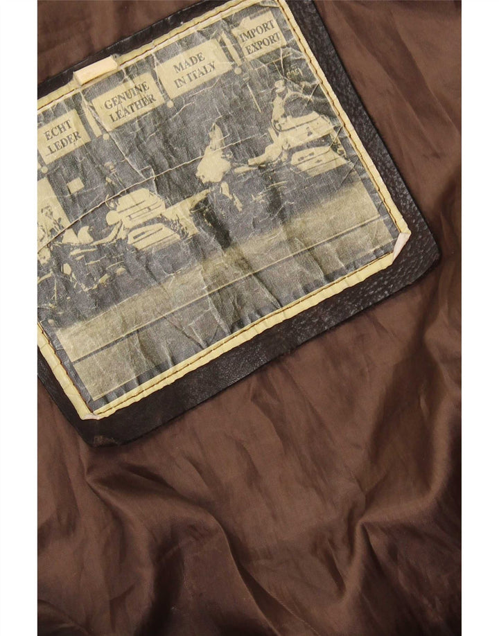Vintage Herren Lederjacke UK 36 Small Brown