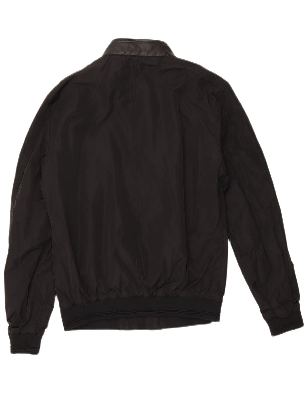 ZARA Herren Bomberjacke UK 36 Small Schwarz Polyester