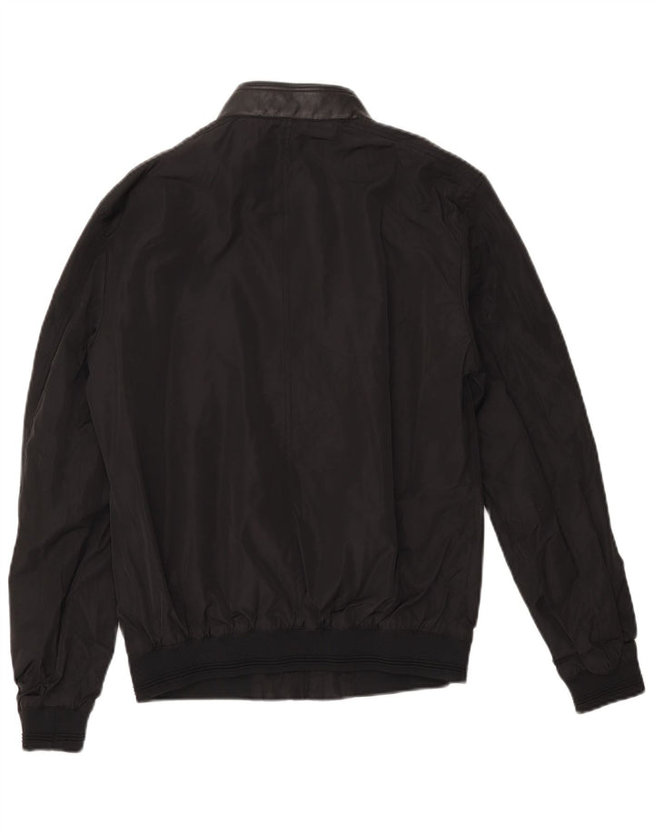 ZARA Herren Bomberjacke UK 36 Small Schwarz Polyester