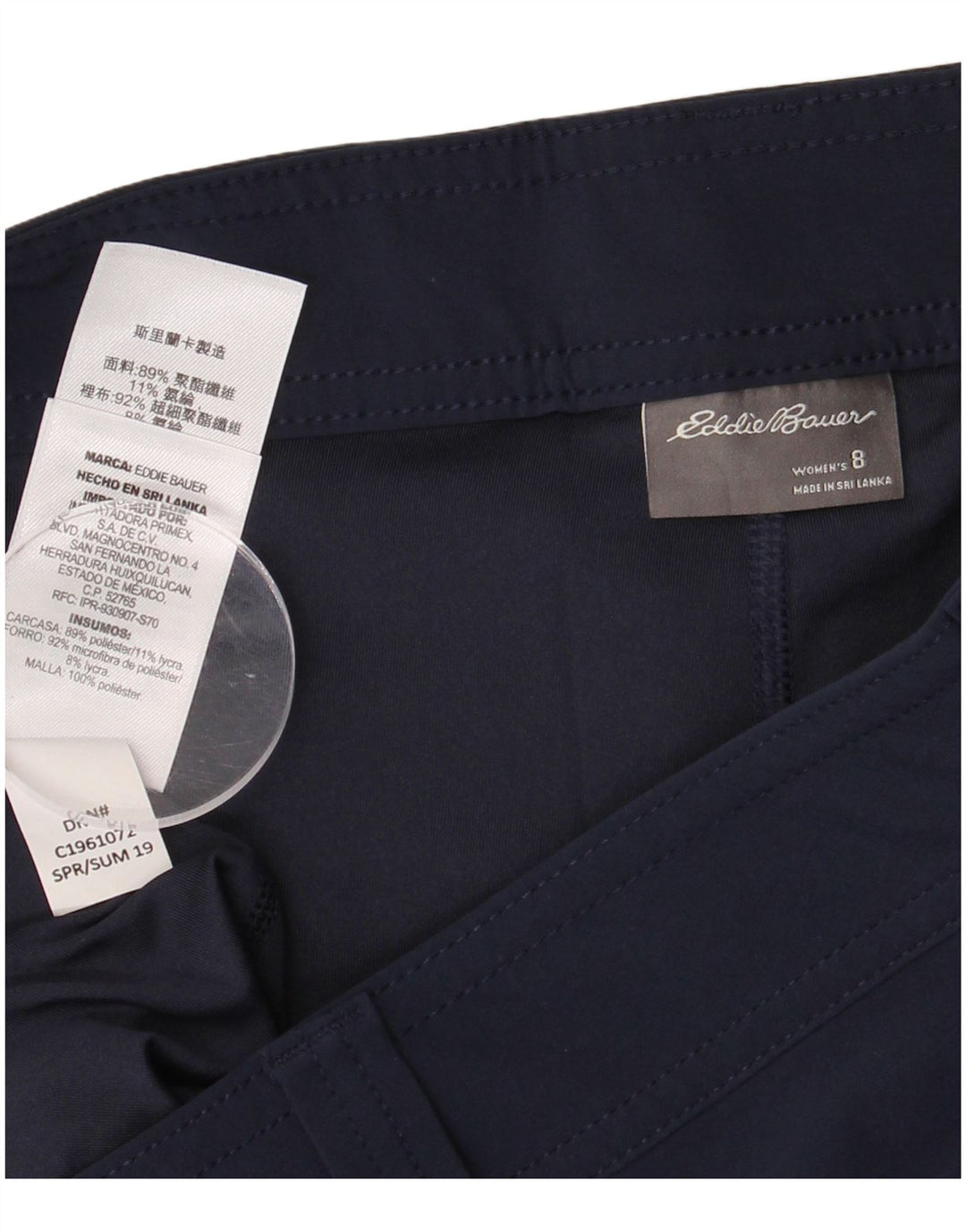 EDDIE BAUER Damen Minirock US 8 Medium W32 Marineblau Polyester