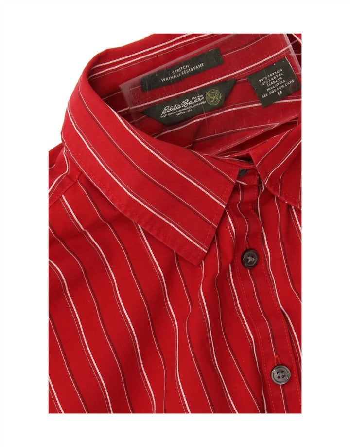EDDIE BAUER Womens Shirt UK 14 Medium Red Striped Cotton Vintage Eddie Bauer and Second-Hand Eddie Bauer from Messina Hembry 