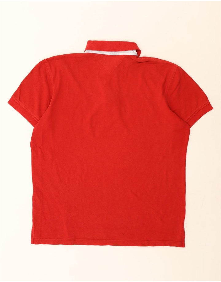 Tommy Hilfiger Herren-Poloshirt, große rote Baumwolle