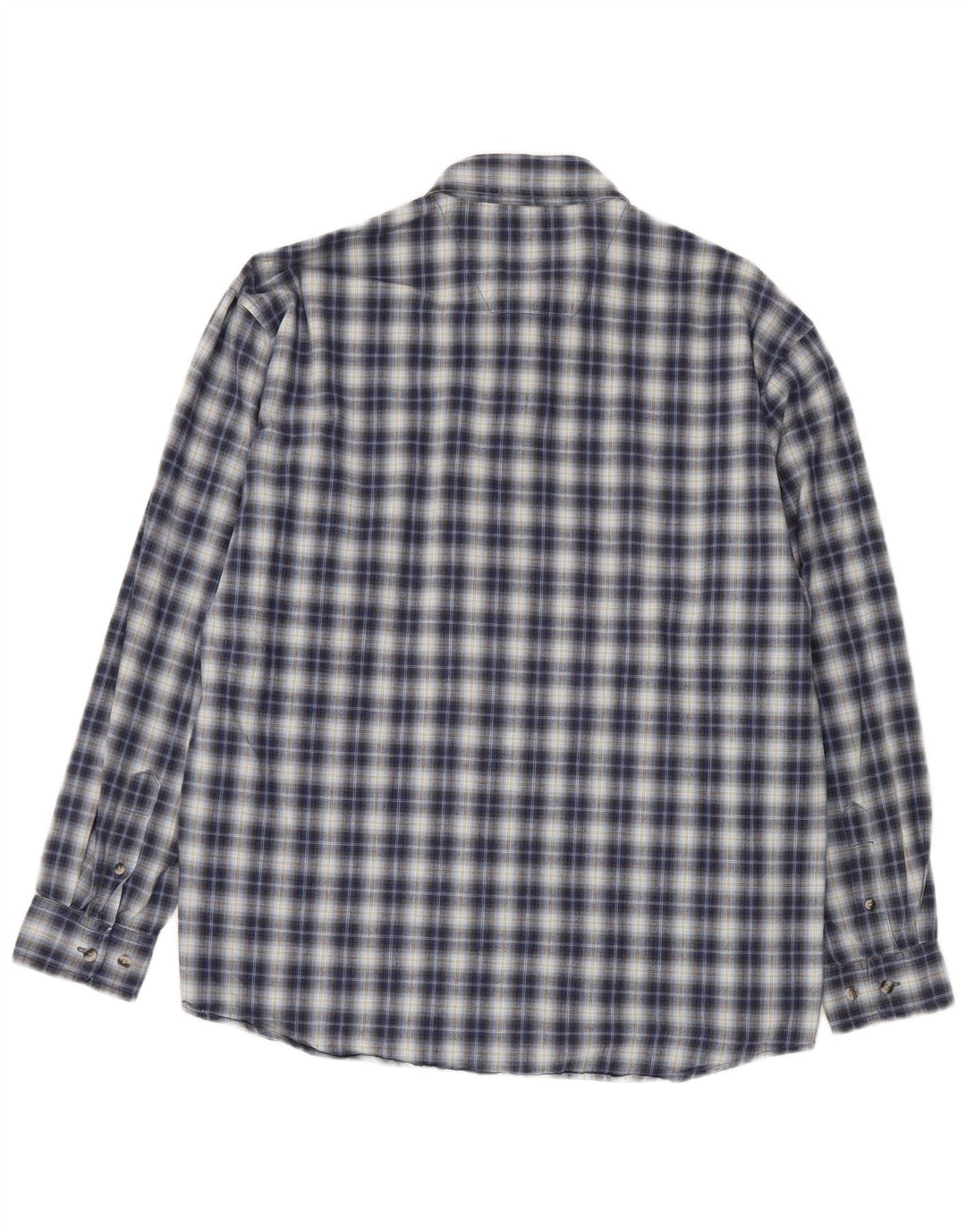 Wrangler Herrenhemd XL, blau kariert, Baumwolle