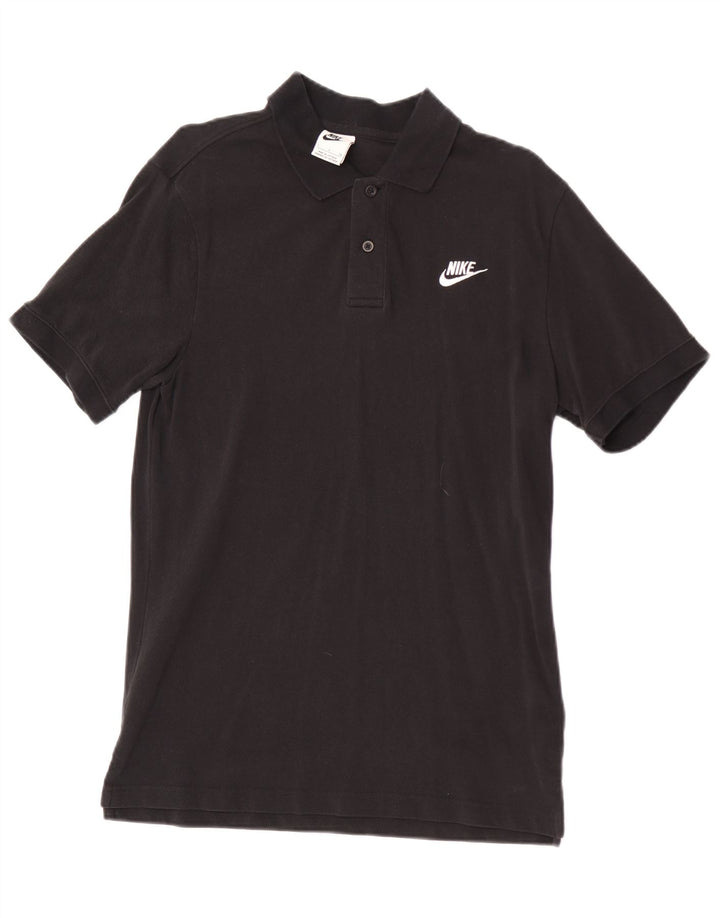 Nike Herren-Poloshirt, Größe S, schwarze Baumwolle