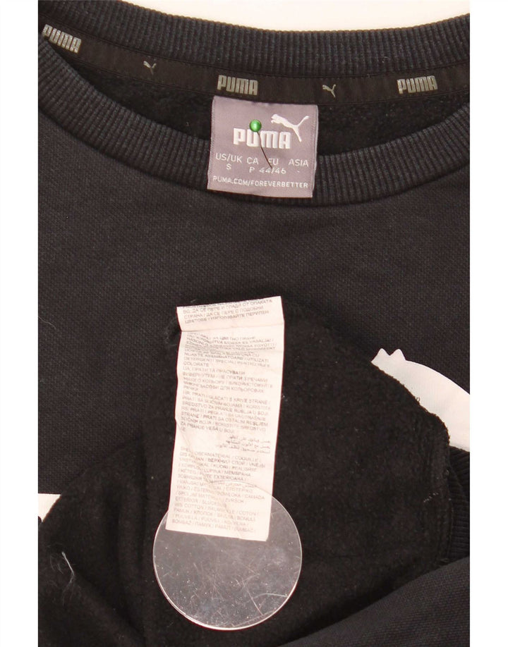 Puma Herren Grafik-Sweatshirt-Pullover, klein, schwarze Baumwolle
