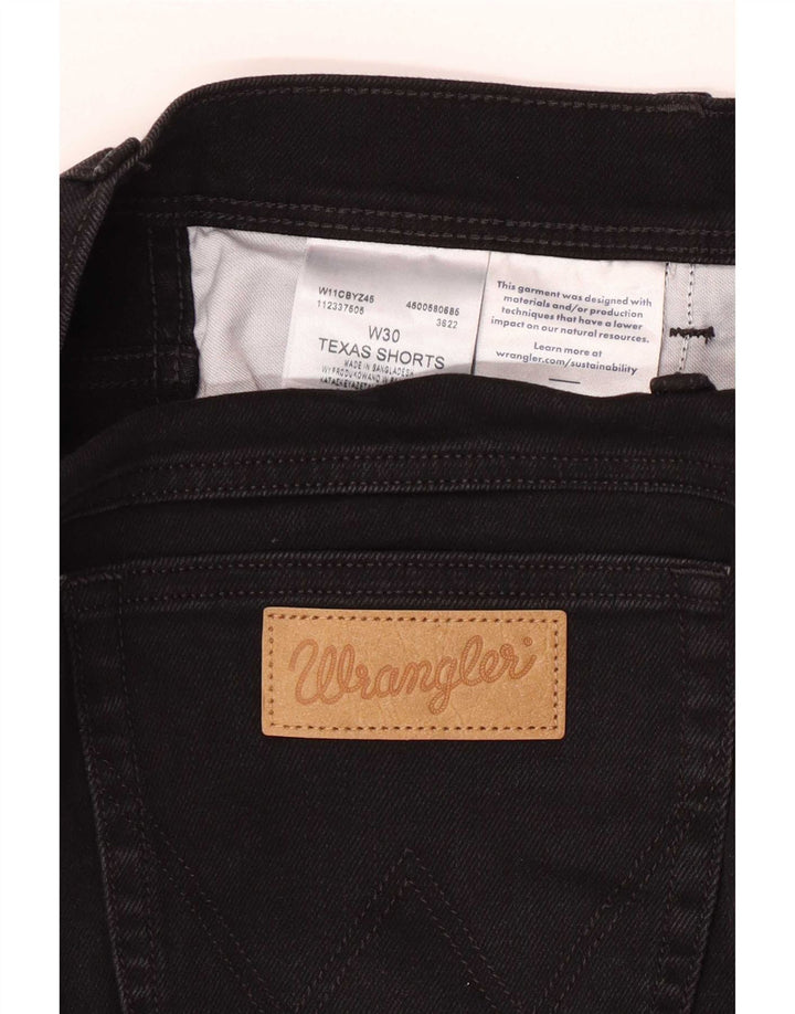 Wrangler Herren Texas Denim Shorts W30 Mittelschwarze Baumwolle