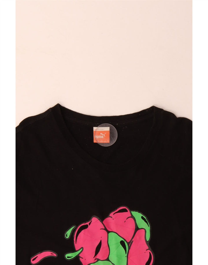 PUMA Herren Grafik T-Shirt Top 2XL Schwarz Baumwolle
