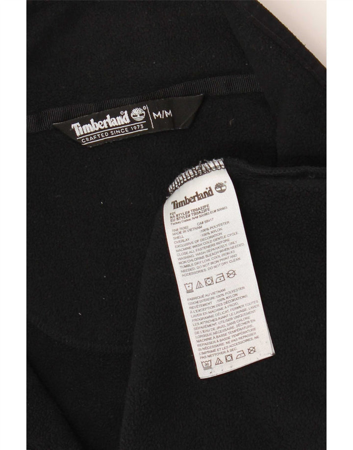 Timberland Herren-Fleecepullover mit Reißverschluss am Hals, Mittelschwarzes Polyester