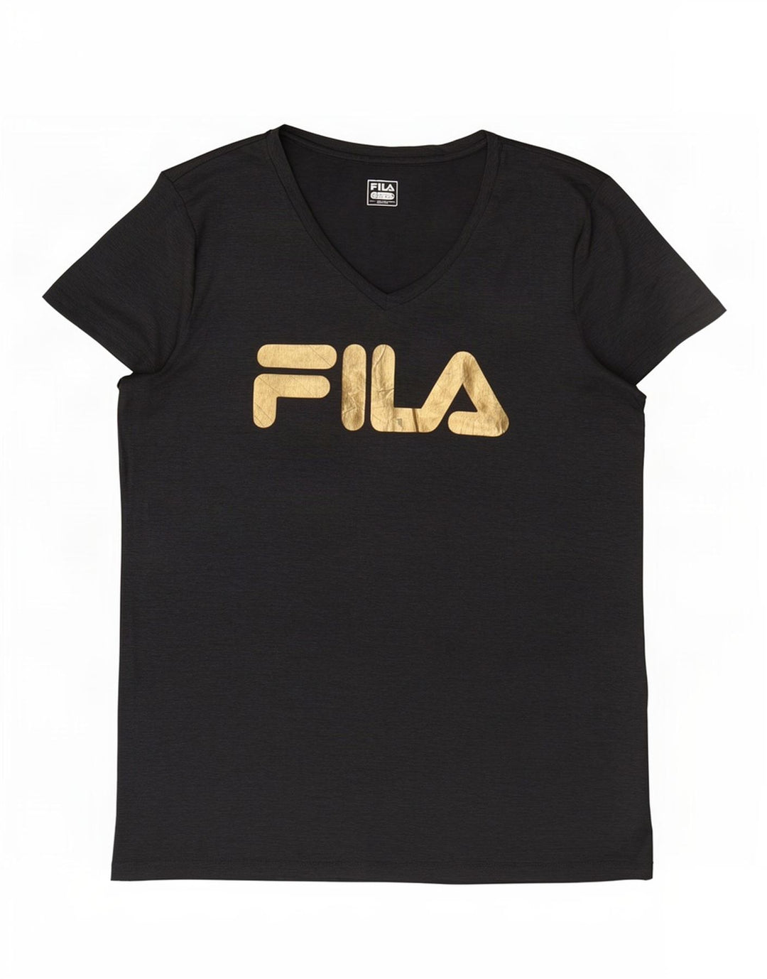 Fila Damen Grafik-T-Shirt-Oberteil UK 16 Large Grau geflecktes Polyester