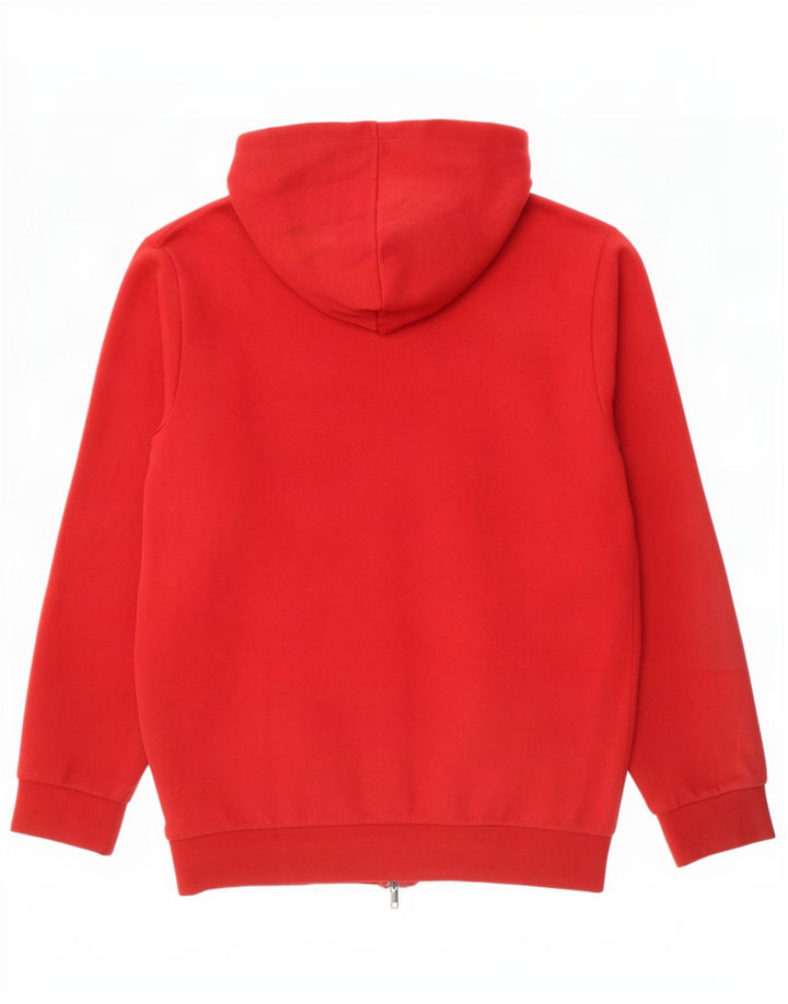 Adidas Herren-Kapuzenpullover mit Reißverschluss, mittelrote Baumwolle