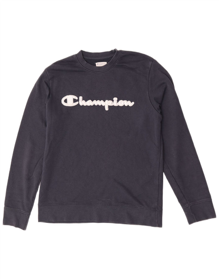 Champion Herren Grafik-Sweatshirt-Pullover, mittelmarineblaue Baumwolle
