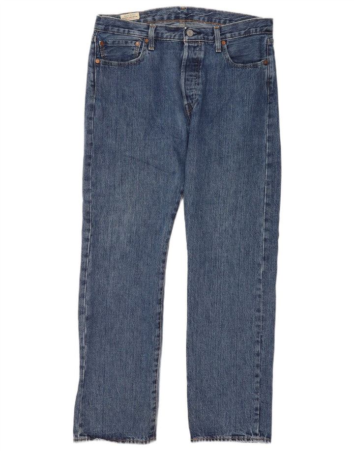 Levi's Herren 501 Straight Jeans W34 L32 Blaue Baumwolle