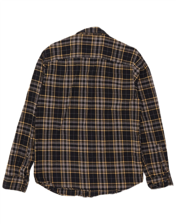 Jack & Jones Herren-Flanellhemd, mittelschwarz, kariert, Baumwolle