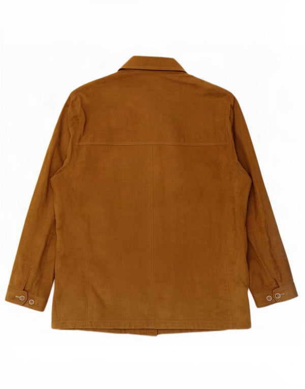 Bugatti Herren-Jacke aus Wildlederimitat, UK 46 3XL, braunes Polyamid