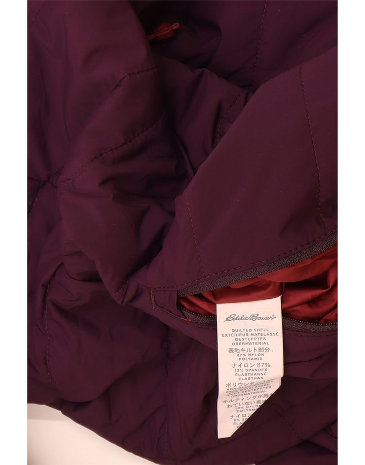 Eddie Bauer Herren Kapuzen-Wendejacke UK 38 Medium Burgund Nylon