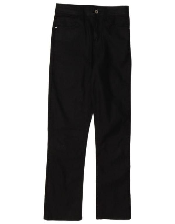 Zara Damen-Hose mit hoher Taille, gerade, Freizeithose, EU 34, 2XS, W24, L26, Schwarz